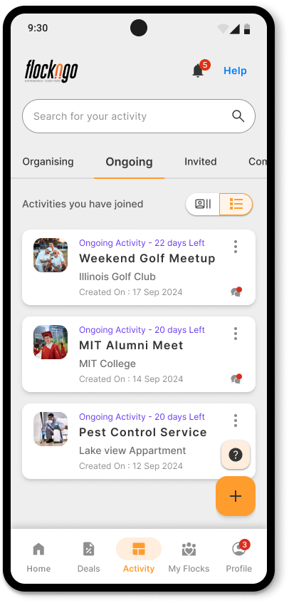 Activity List View